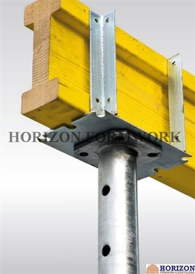 Q235 Système de coffrage d'acier en acier à tête de fourchette à quatre voies supportant des poutres H20