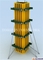 Formage de colonnes assemblées de manière flexible avec poutres de bois H20 et rouleaux en acier